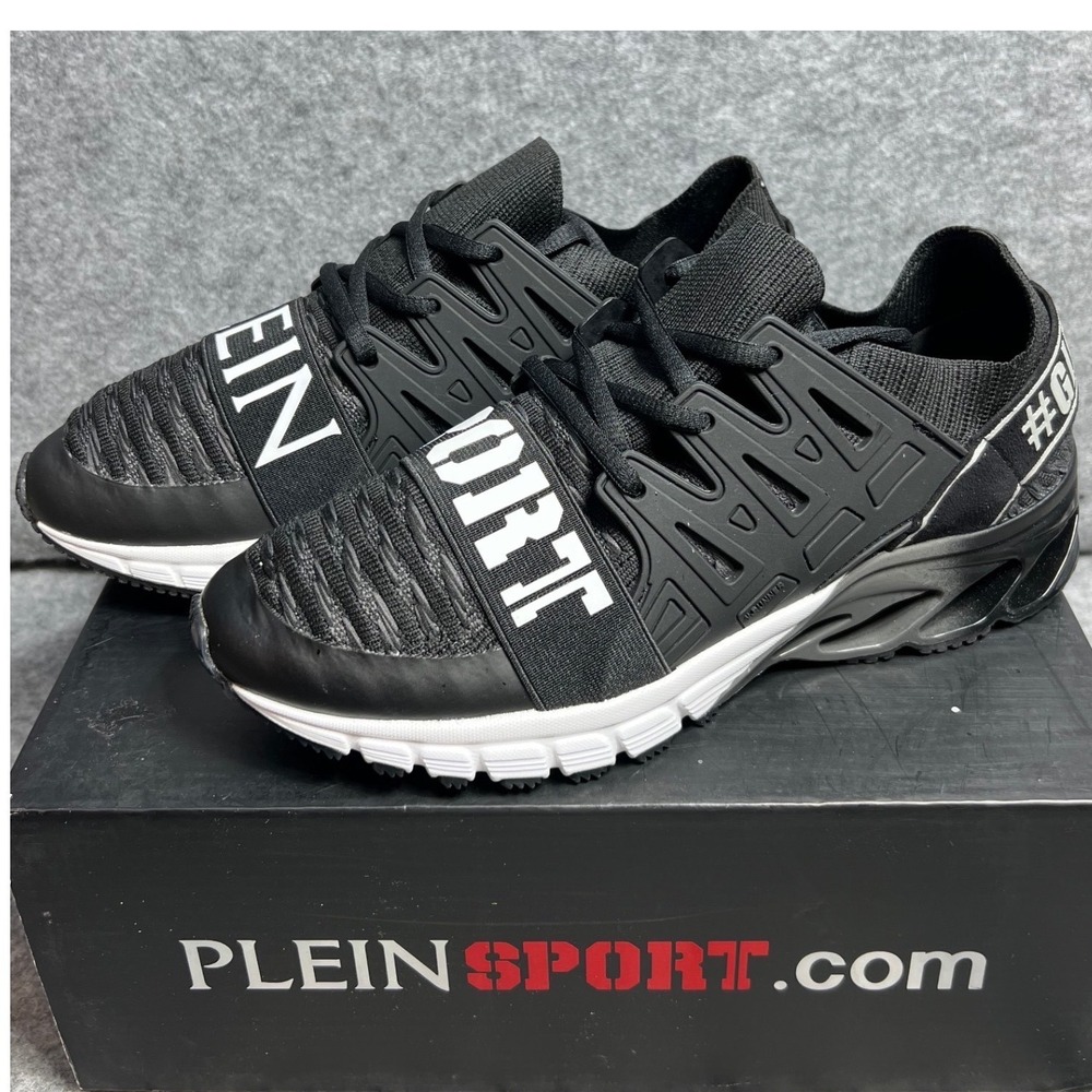 Philipp Plein Sport X-Runner Black White Sneakers Womens EU 39